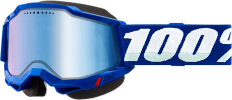 100% Accuri 2 Snowmobile Goggles - Blue Blue Mirror Lens