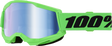 100% Strata 2 Goggles - Neon Green Blue Mirror Lens