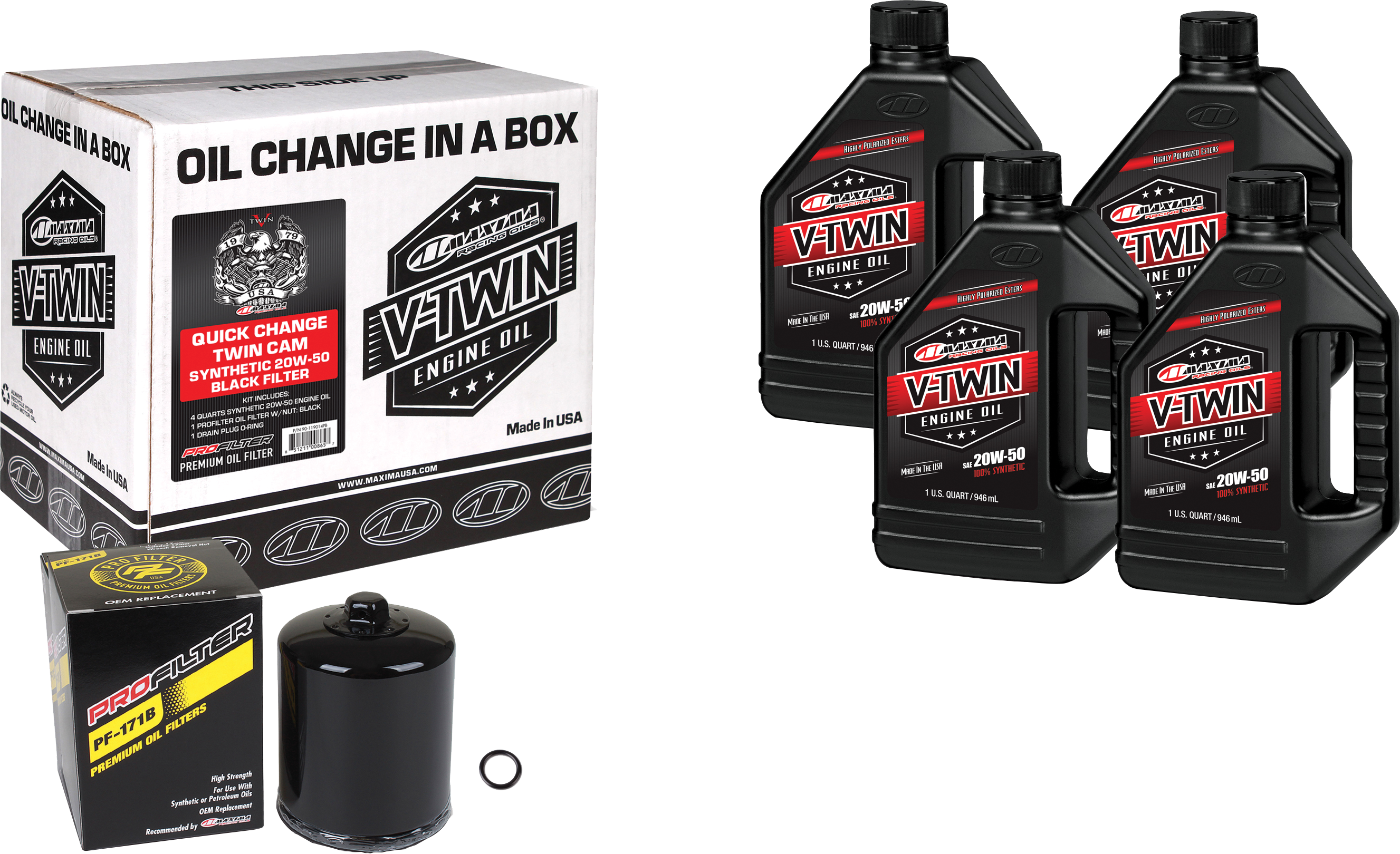 Photo of V-TWIN SYN QUICK CHANGE KIT TC BLACK FILER by MAXIMA - Premium Tools for UTVs / Side by Sides