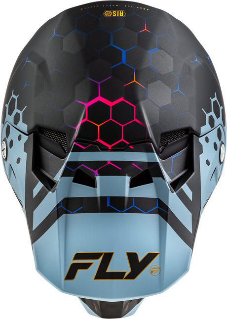 Photo of FORMULA CC TEKTONIC HELMET MATTE BLACK/SLATE/BLUE LG by FLY RACING - Premium Helmets for UTVs / Side by Sides