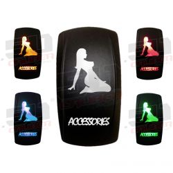 Photo of "Accessories" Waterproof Rocker Switch by 50 Caliber Racing - Premium Rocker Switches for UTVs / Side by Sides