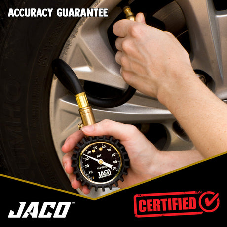 Photo of ElitePro™ Tire Pressure Gauge - 100 PSI by JACO - Premium Tire Pressure Gauge for UTVs / Side by Sides