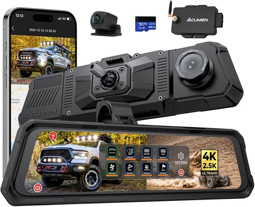 Photo of Acument Front/ Rearview mirror switch control system by Marshin Whips - Premium for UTVs / Side by Sides