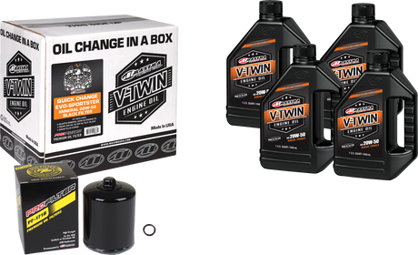 Photo of V-TWIN QUICK CHANGE KIT EVO MINERAL BLACK FILER by MAXIMA - Premium Tools for UTVs / Side by Sides