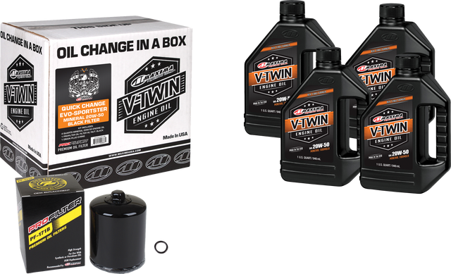 Photo of V-TWIN QUICK CHANGE KIT EVO MINERAL BLACK FILER by MAXIMA - Premium Tools for UTVs / Side by Sides