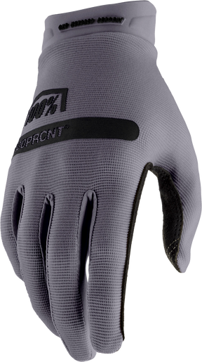 100% Ridecamp Women's Riding Gloves - Grey, Small