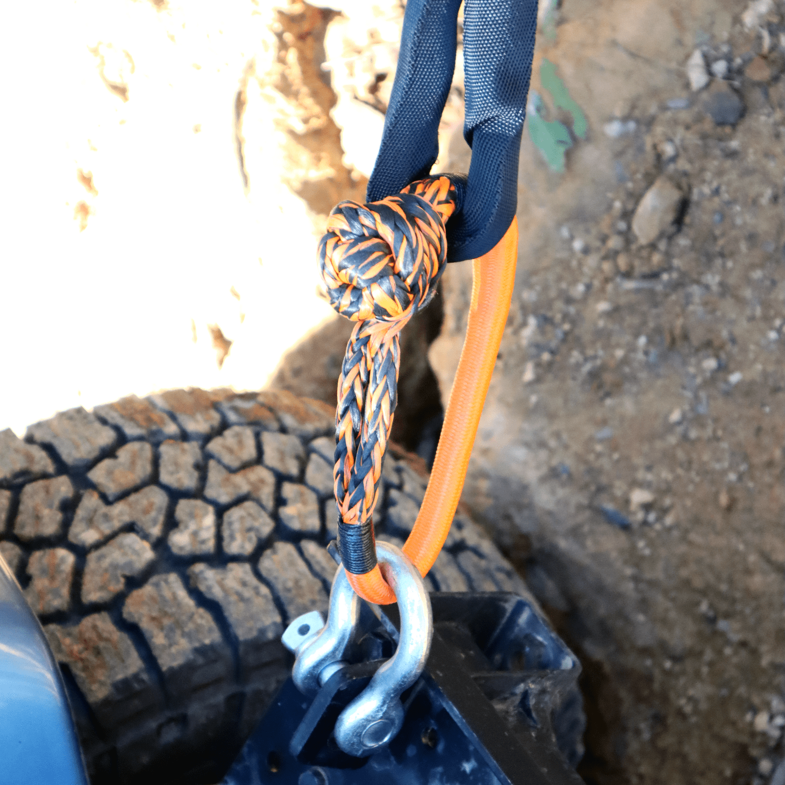 Photo of Carbon Offroad Monkey Fist 15T Synthetic Soft Shackle by Carbon Offroad USA - Premium Shackles for UTVs / Side by Sides
