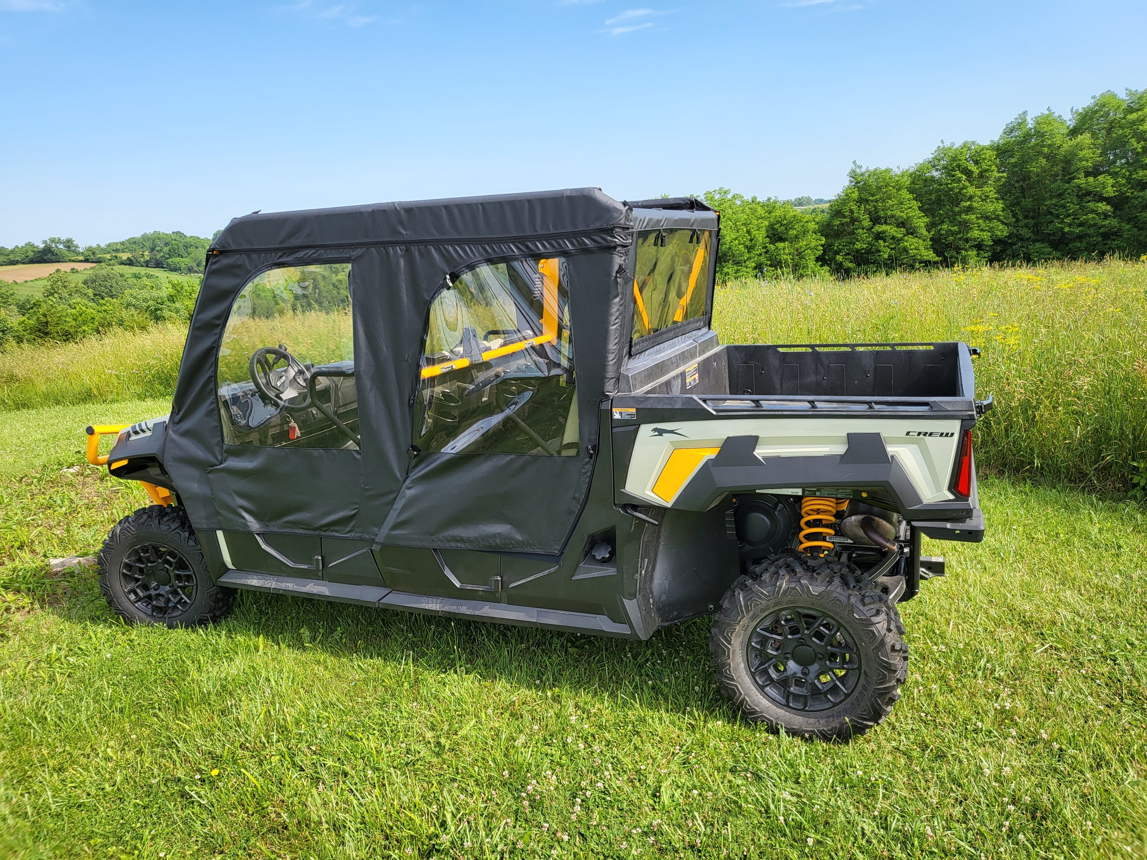 Photo of Tracker Off Road 800SX Crew - Door/Rear Window Combo (Upper Doors) by 3 Star UTV - Premium Enclosures for UTVs / Side by Sides