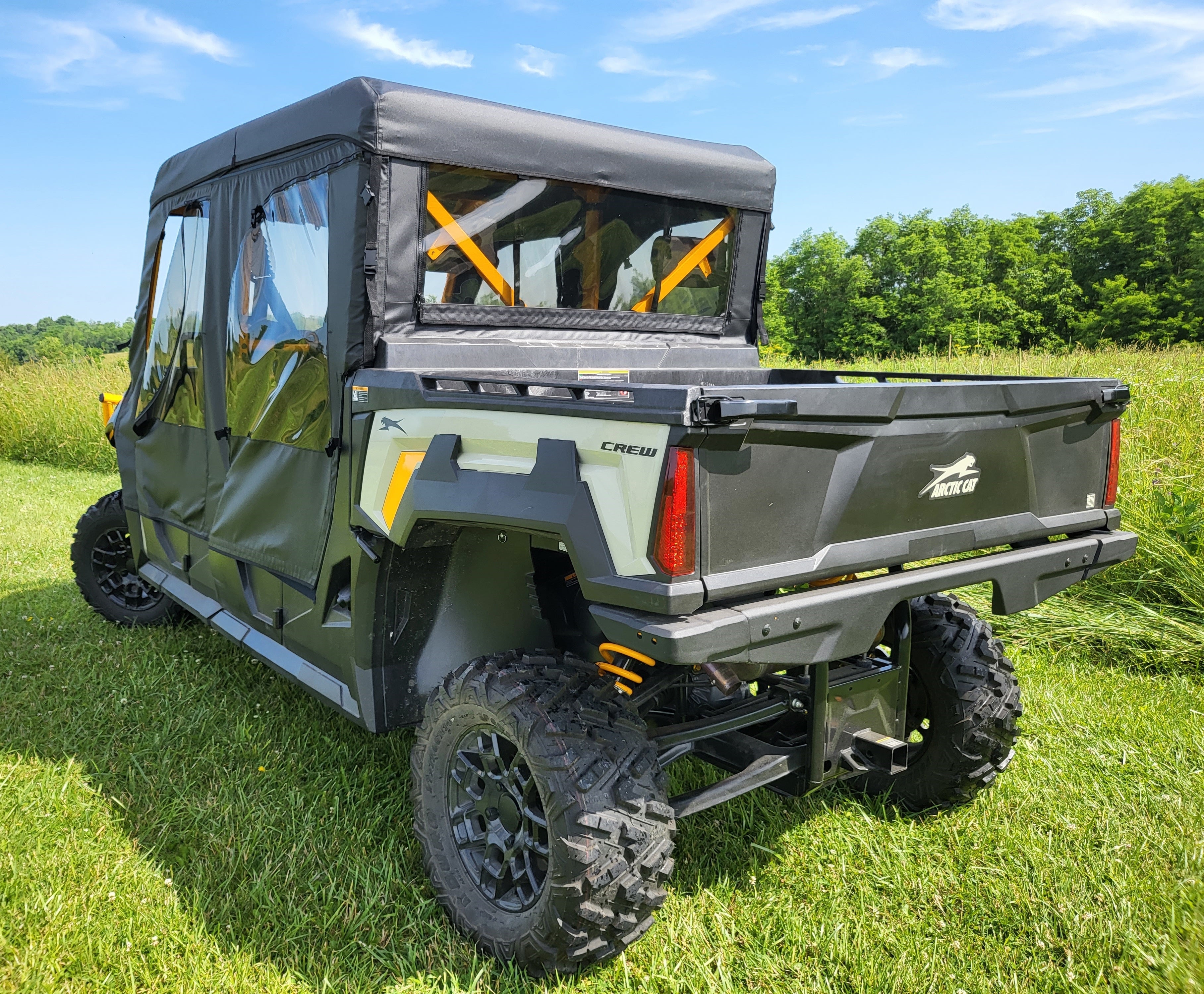 Photo of Tracker Off Road 800SX Crew - Full Cab Enclosure for Hard Windshield (Upper Doors) by 3 Star UTV - Premium Enclosures for UTVs / Side by Sides