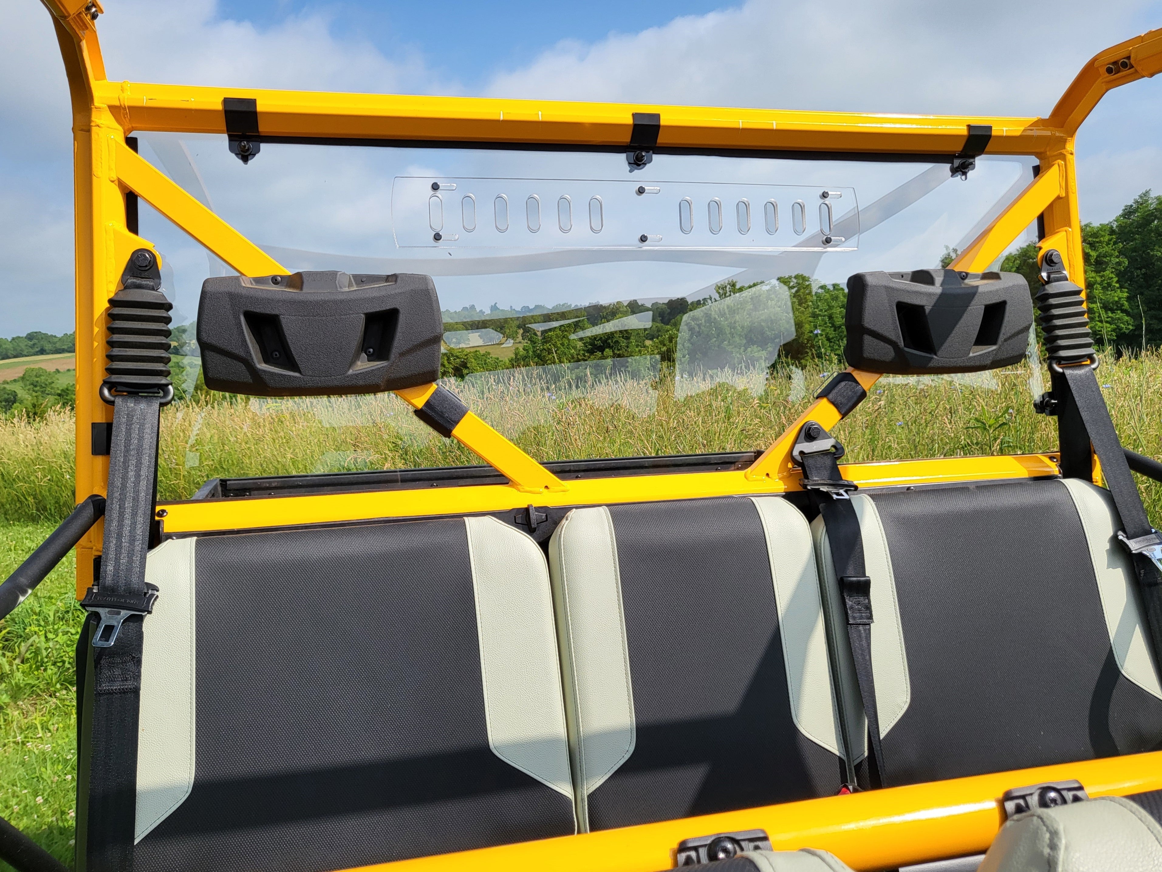 Photo of Tracker Off Road 800SX Crew - 1-Piece Polycarbonate Back Panel by 3 Star UTV - Premium Windshields for UTVs / Side by Sides