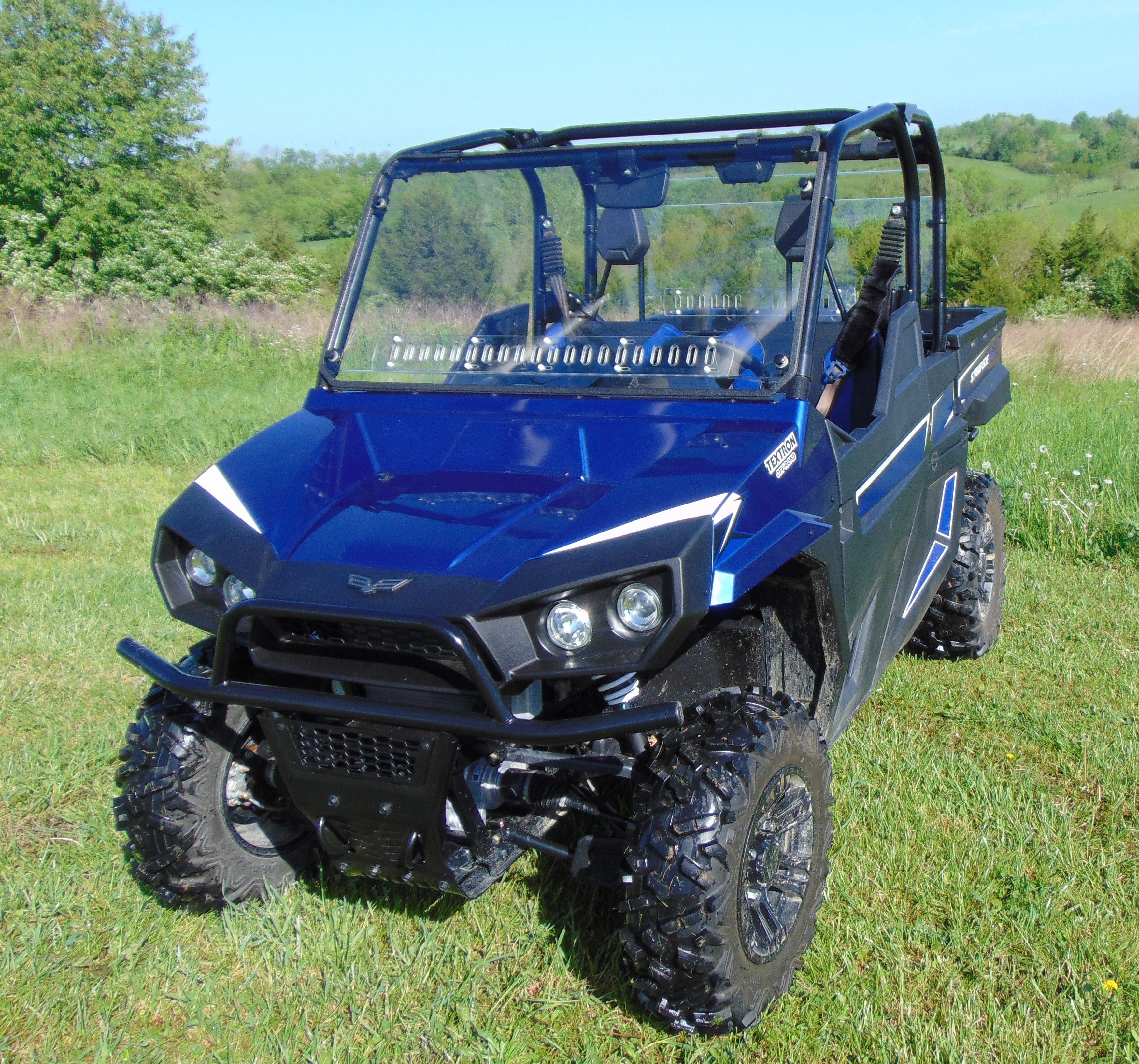 Photo of Arctic Cat Stampede - 1 Pc Windshield w/Hard Coat, Clamp, and Vent Options by 3 Star UTV - Premium Windshields for UTVs / Side by Sides