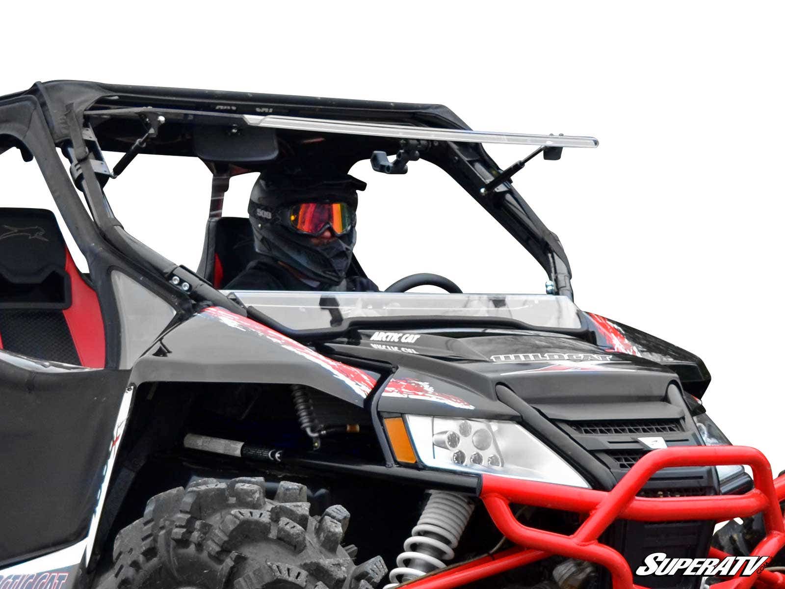 Photo of SuperATV Arctic Cat Wildcat Scratch Resistant Flip Windshield by SuperATV - Premium Windshields for UTVs / Side by Sides