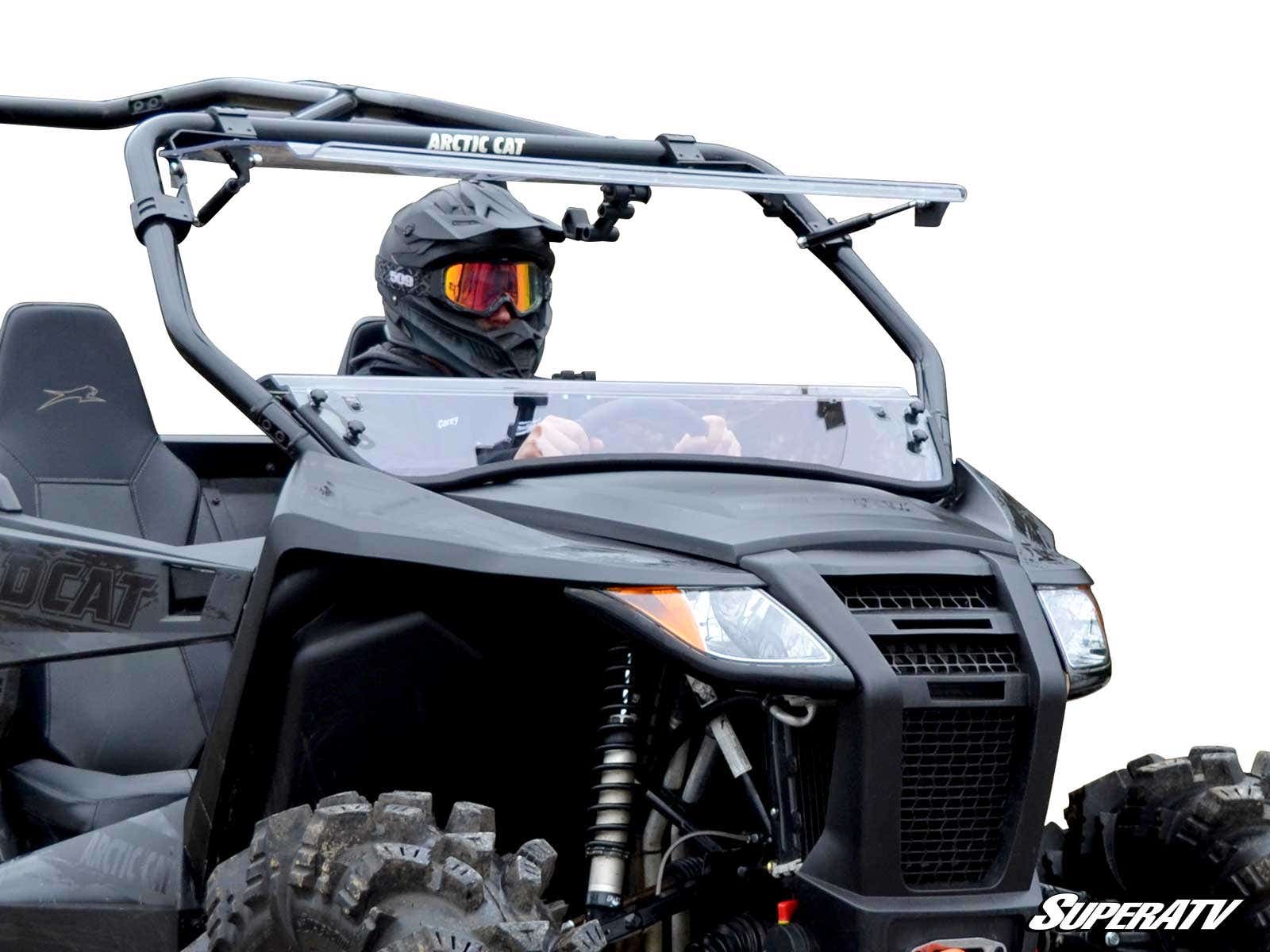 Photo of SuperATV Arctic Cat Wildcat Trail Sport Scratch Resistant Flip Windshield by SuperATV - Premium Windshields for UTVs / Side by Sides