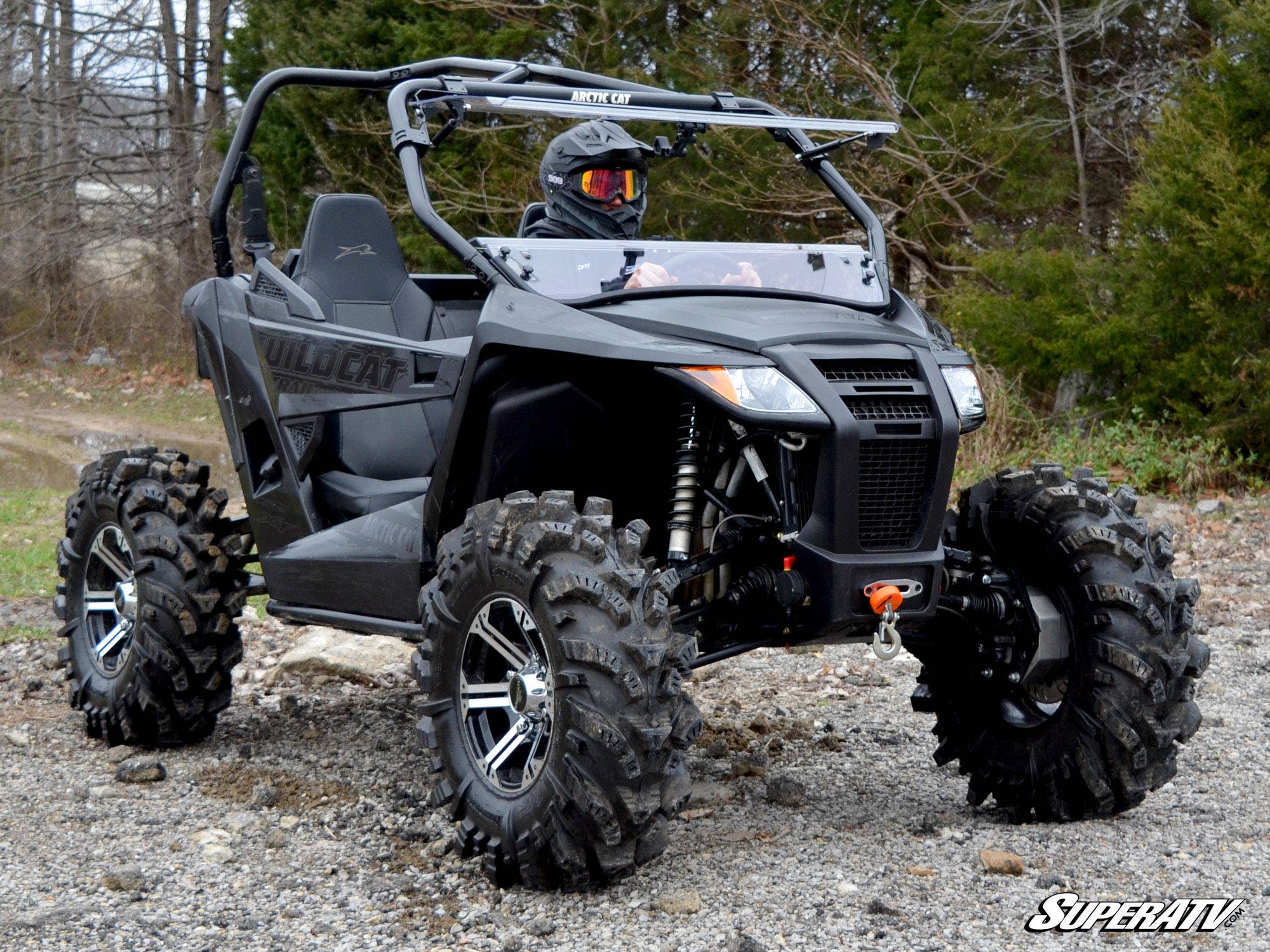 Photo of SuperATV Arctic Cat Wildcat Trail Sport Scratch Resistant Flip Windshield by SuperATV - Premium Windshields for UTVs / Side by Sides
