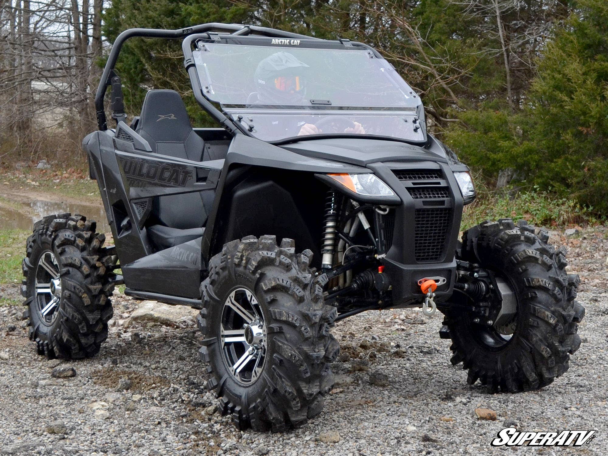 Photo of SuperATV Arctic Cat Wildcat Trail Sport Scratch Resistant Flip Windshield by SuperATV - Premium Windshields for UTVs / Side by Sides