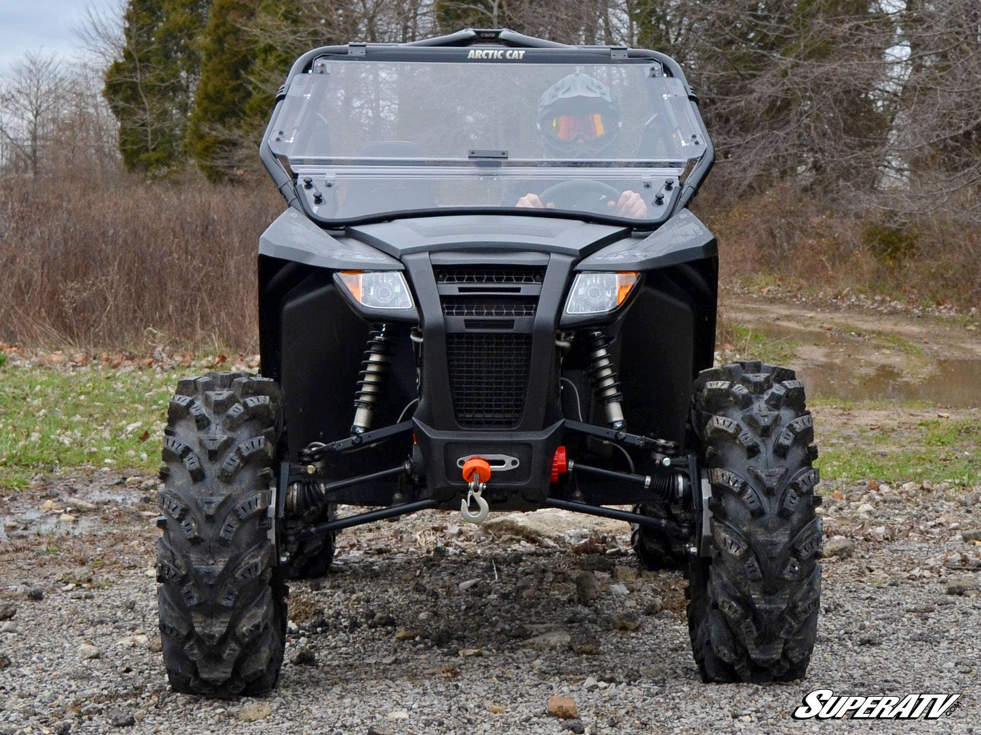 Photo of SuperATV Arctic Cat Wildcat Trail Scratch Resistant Flip Windshield by SuperATV - Premium Windshields for UTVs / Side by Sides