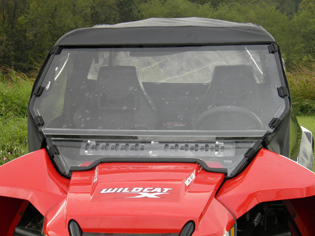 Photo of Arctic Cat Wildcat X 1000 - 2-Piece Scratch-Resistant Windshield w/Vent Option by 3 Star UTV - Premium Windshields for UTVs / Side by Sides
