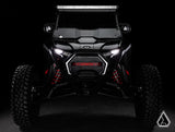Front view of a UTV with Assault Insurgent side mirrors