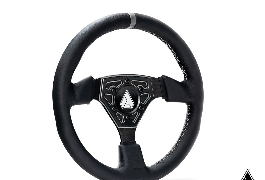 Assault Industries Universal Navigator Leather UTV Steering Wheel - Accent Plate Color - Gray