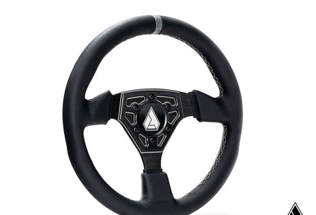 Assault Industries Universal Navigator Leather UTV Steering Wheel - Accent Plate Color - Gray