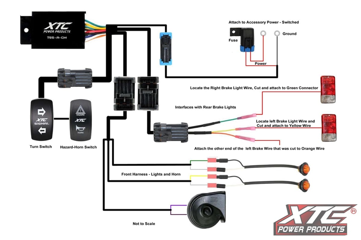 Photo of XTC Universal Self-Canceling Turn Signal System with Horn Includes OEM Interface Wires by XTC Power Products - Premium Street Legal Kits for UTVs / Side by Sides