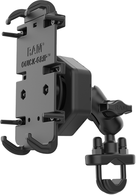 Photo of QUICK-GRIP XL PHONE MOUNT VIBE-SAFE & U-BOLT BASE SHORT by RAM - Premium Accessories for UTVs / Side by Sides