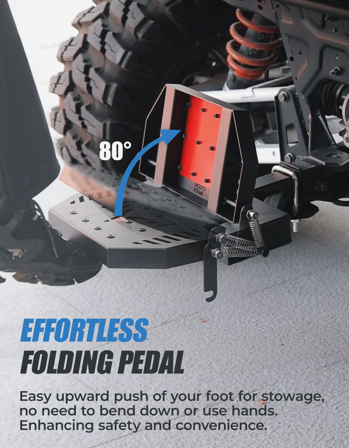 Photo of UTV Hitch Step with 2" Receiver for Polaris Ranger 1000 Defender UFORCE 1000 by Kemimoto - Premium for UTVs / Side by Sides