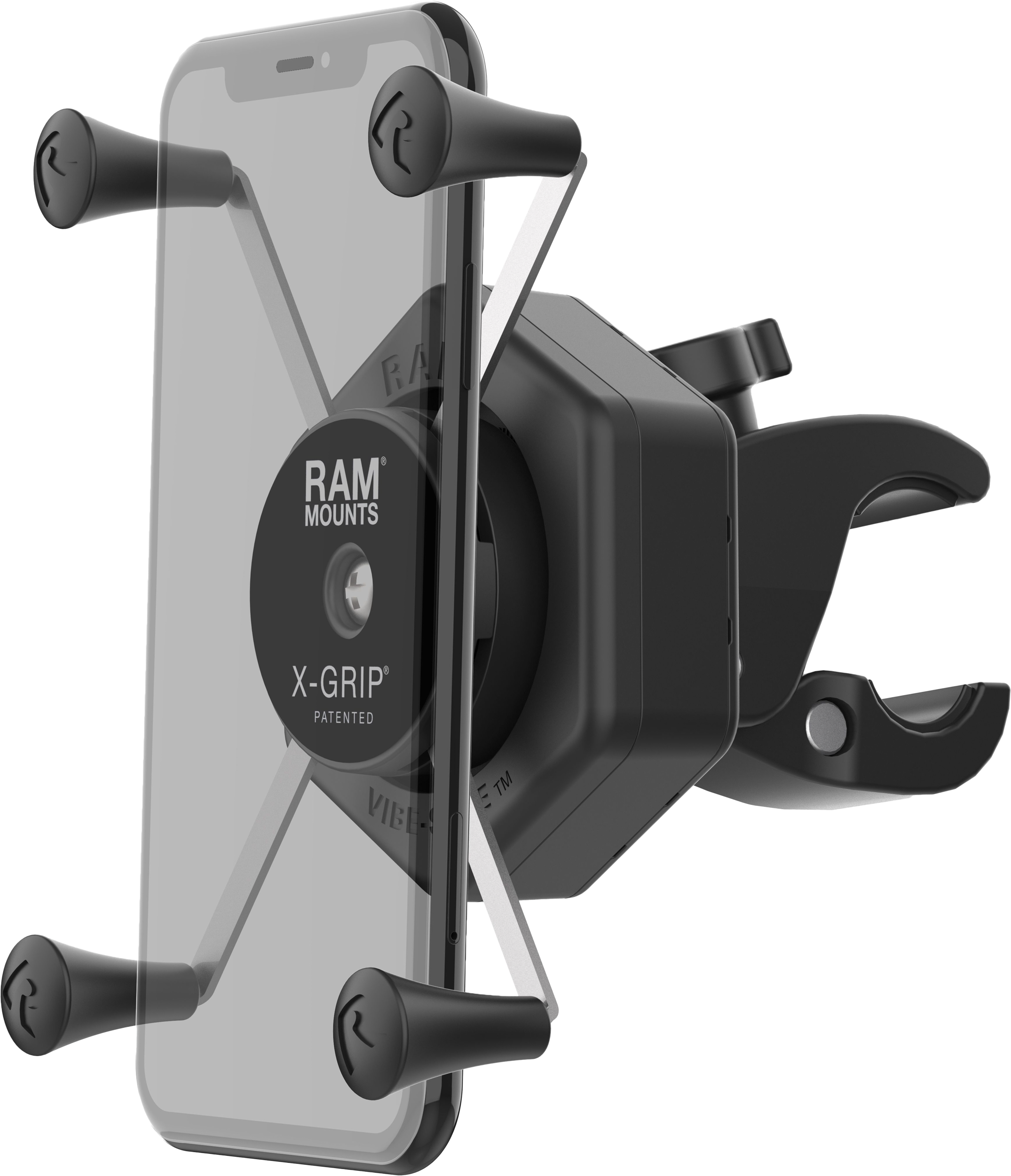 Photo of X-GRIP VIBE-SAFE L PHONE MOUNT WITH SMALL TOUGH-CLAW by RAM - Premium Accessories for UTVs / Side by Sides