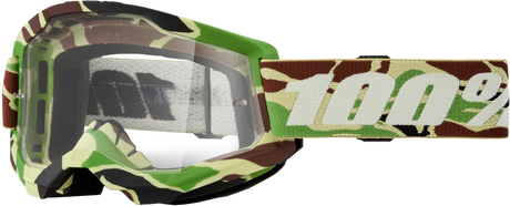 100% Strata 2 Goggles - War Camo Clear Lens