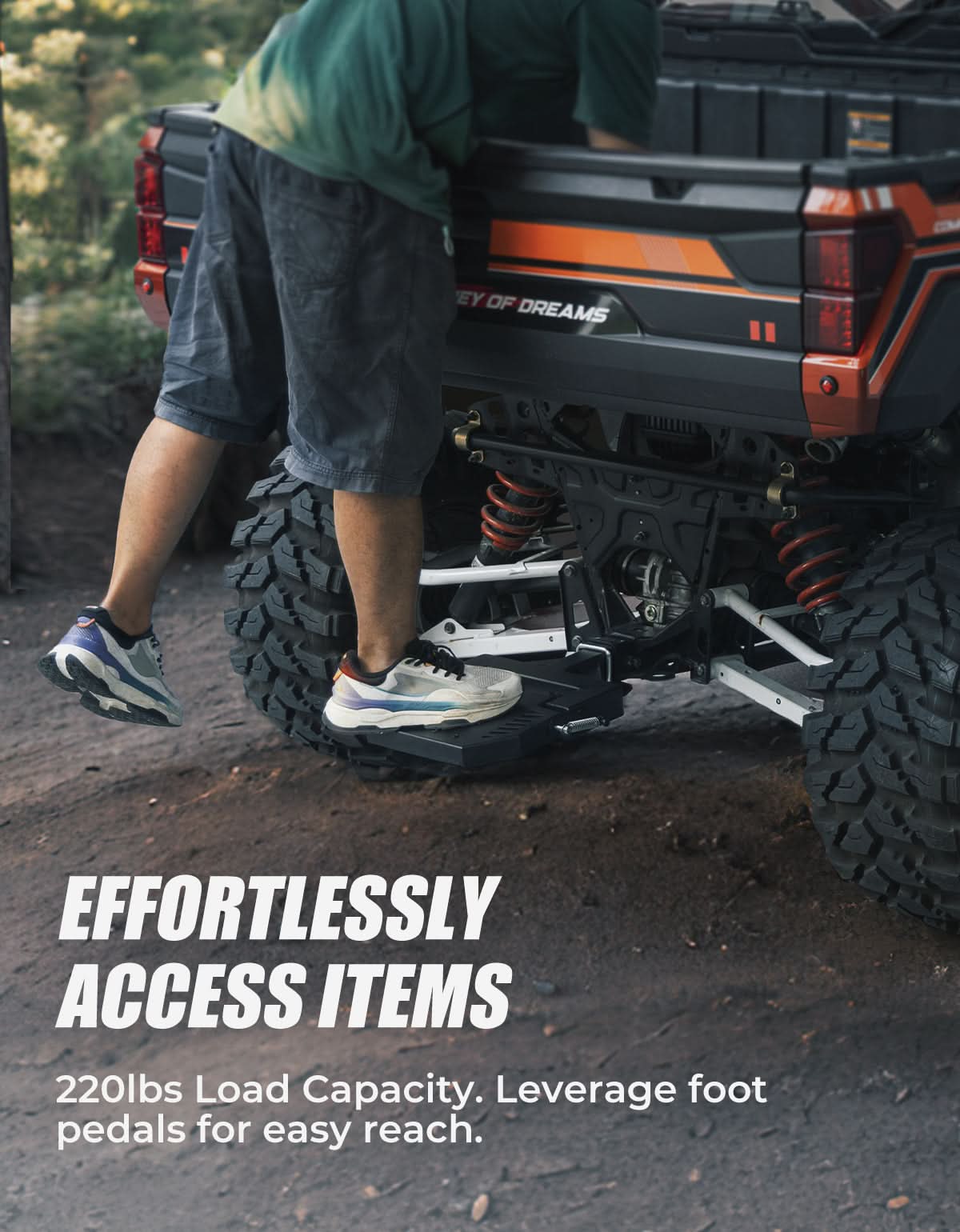 Photo of UTV Hitch Step with 2" Receiver for Polaris Ranger 1000 Defender UFORCE 1000 by Kemimoto - Premium for UTVs / Side by Sides
