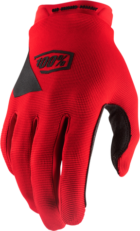 100% Ridecamp Riding Gloves - Red, 2XL