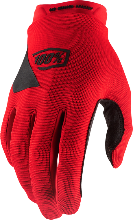 100% Ridecamp Riding Gloves - Red, 2XL