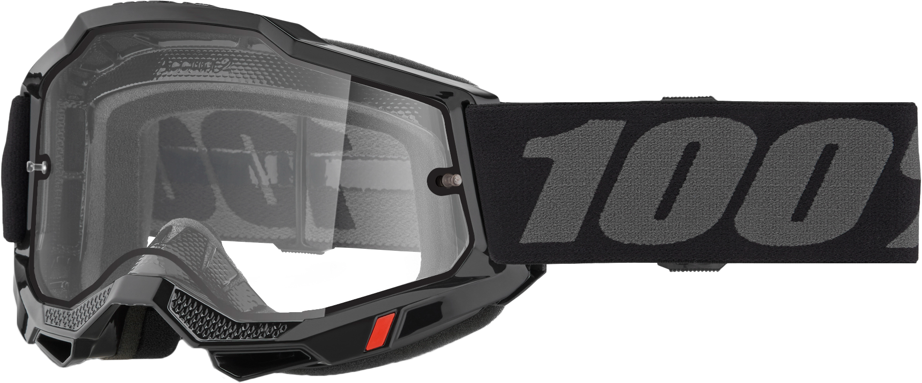 Photo of ACCURI 2 ENDURO MOTO GOGGLE BLACK CLEAR LENS by 100-PERCENT - Premium Eyewear for UTVs / Side by Sides