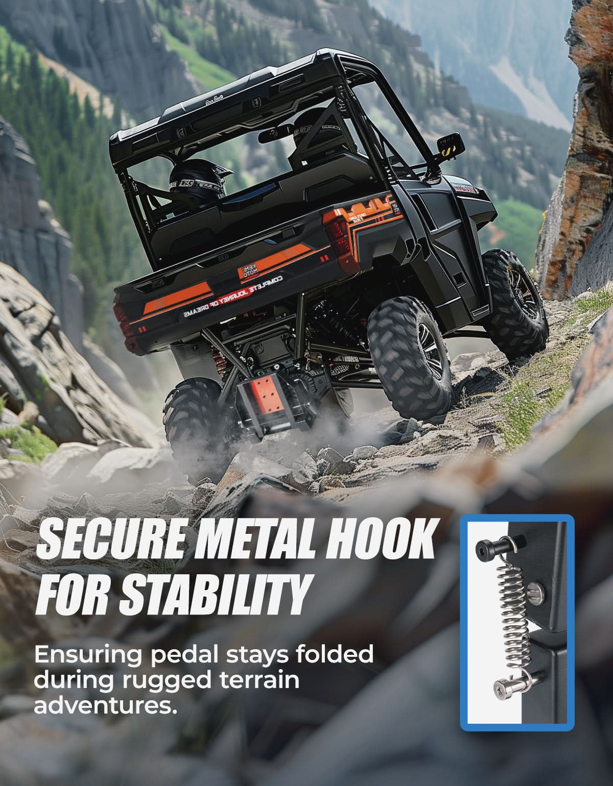Photo of UTV Hitch Step with 2" Receiver for Polaris Ranger 1000 Defender UFORCE 1000 by Kemimoto - Premium for UTVs / Side by Sides
