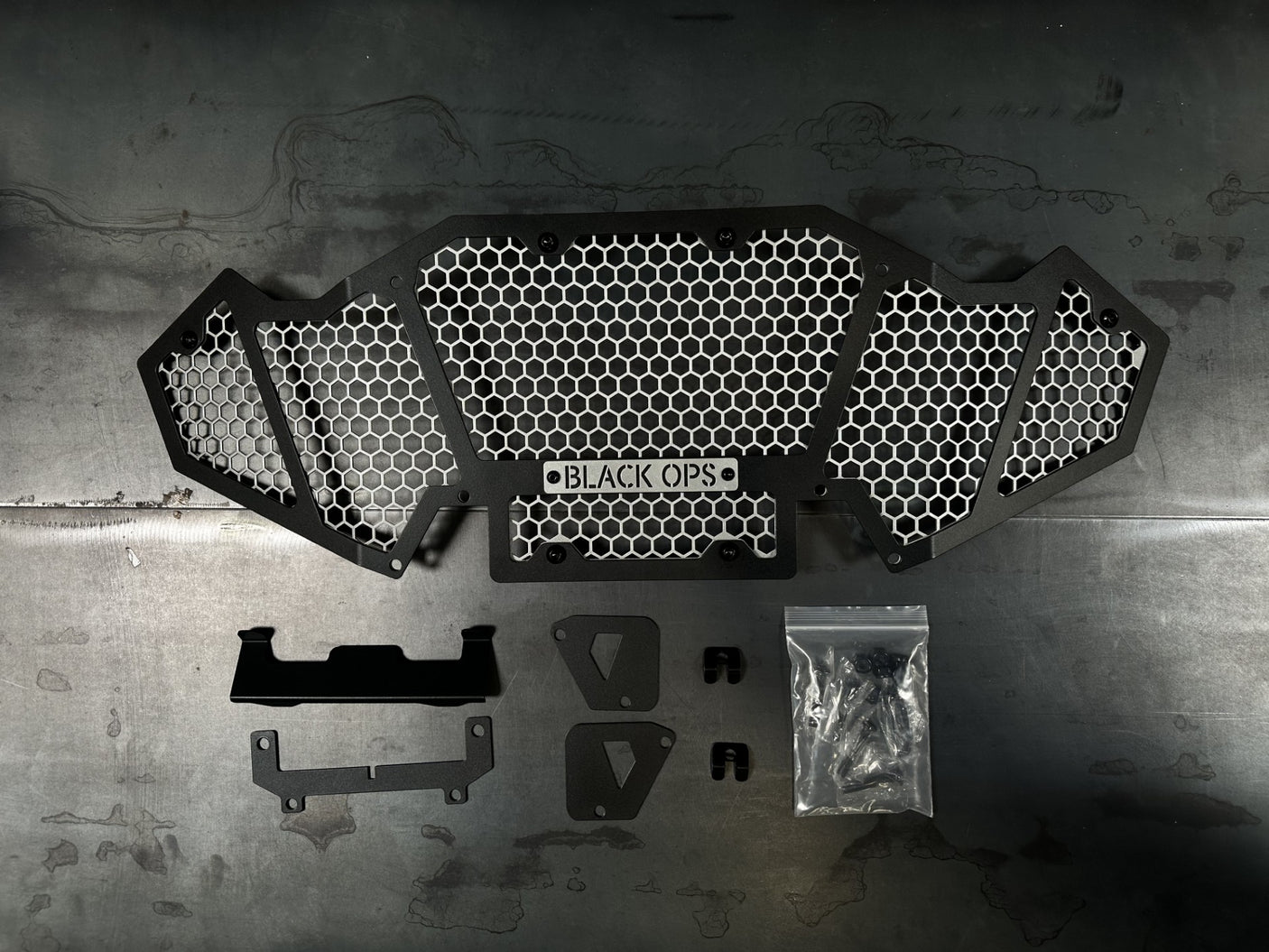 Black Ops Machine Polaris RZR Grill - Honeycomb Protection (Pro R, Turbo R, Pro XP)