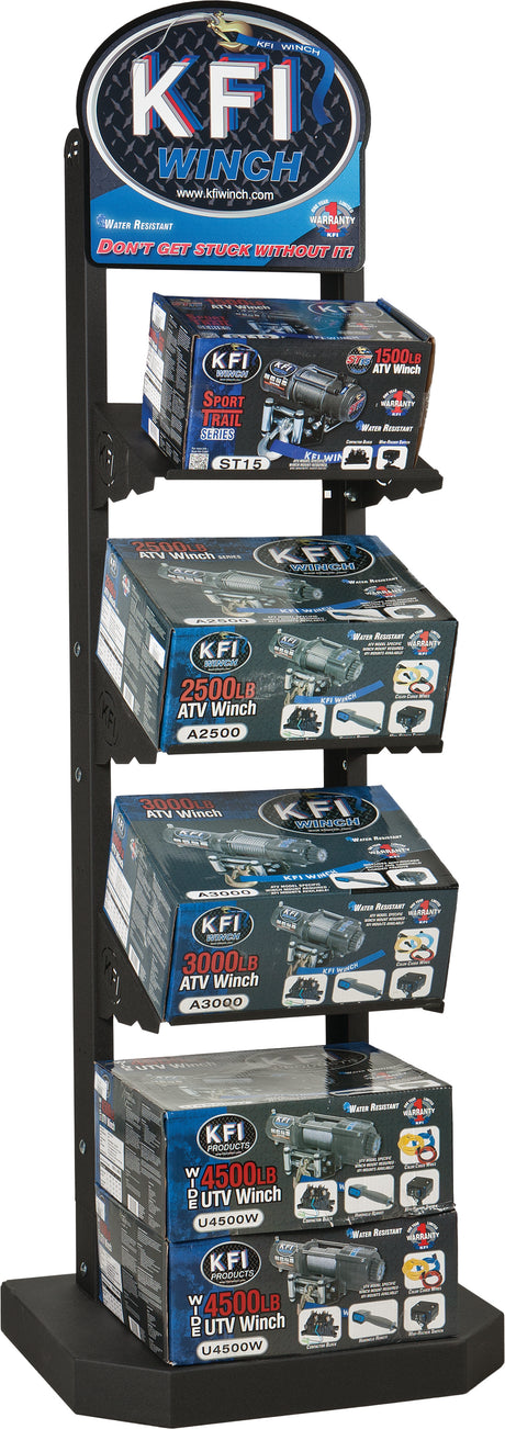 Photo of WINCH DISPLAY STAND STANDING by KFI - Premium Promotional for UTVs / Side by Sides