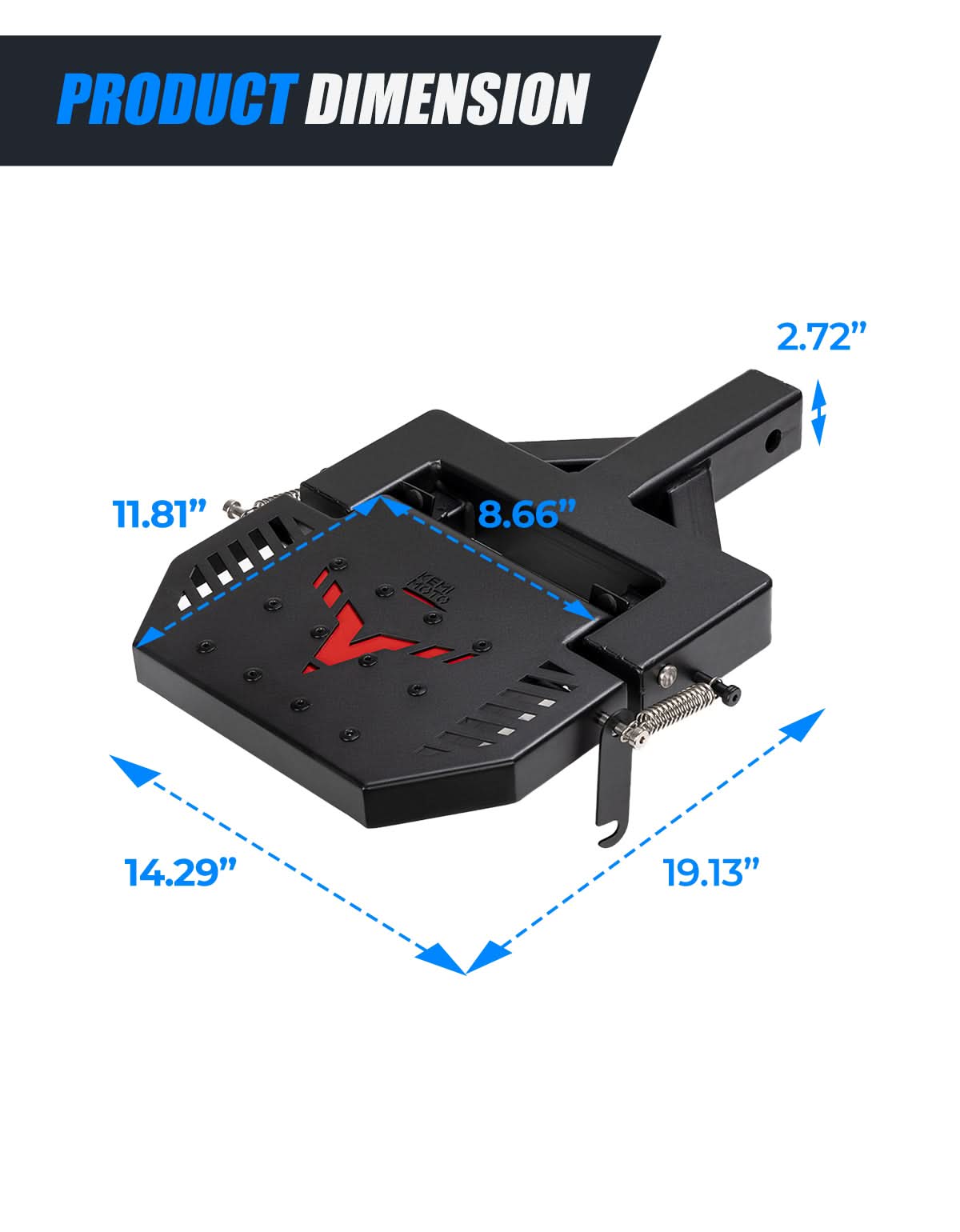 Photo of UTV Hitch Step with 2" Receiver for Polaris Ranger 1000 Defender UFORCE 1000 by Kemimoto - Premium for UTVs / Side by Sides