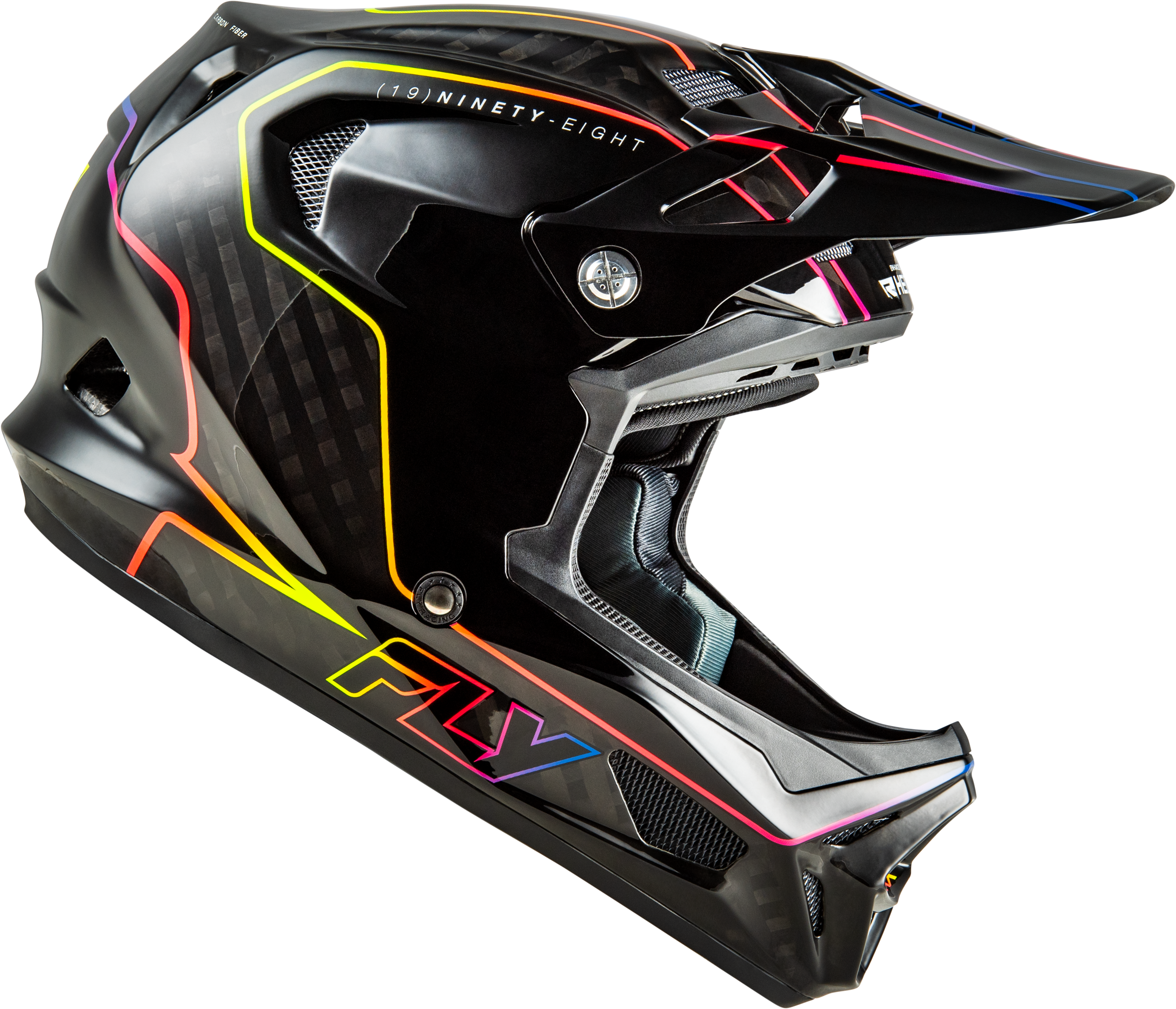 Photo of WERX-R FLOW CARBON HELMET BLACK CARBON/BLACK/MULTI XL by FLY RACING - Premium Helmets for UTVs / Side by Sides
