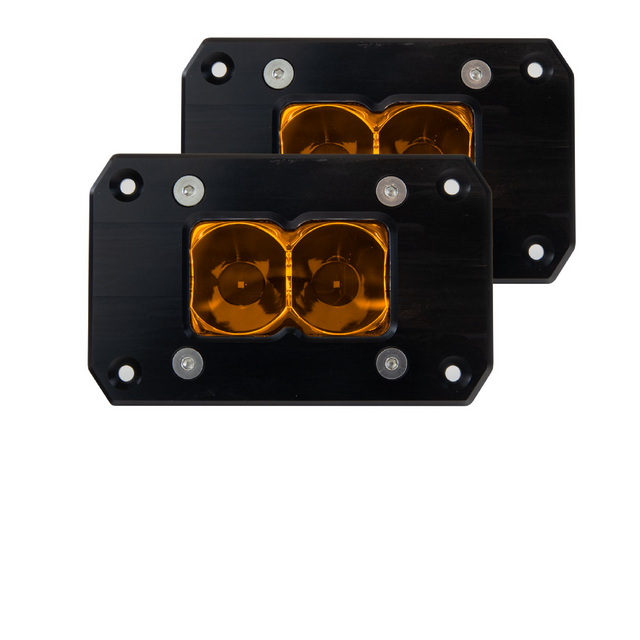 Photo of BA-2 Flush Mount Amber LED Pod Light - 2 Pack by Heretic Studio Dealer Portal - Premium Light Bar for UTVs / Side by Sides
