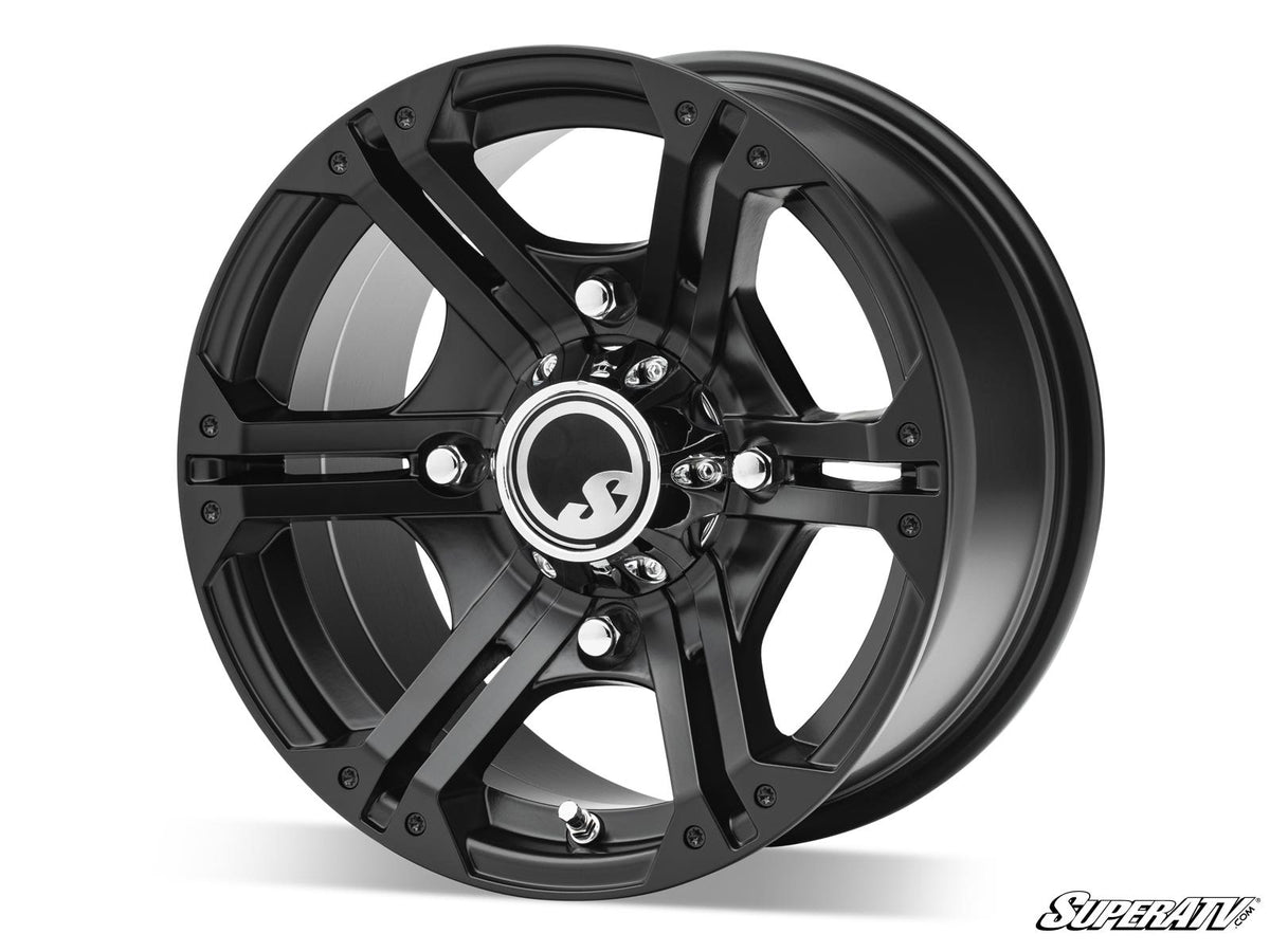 Standard XT Warrior Tires 34x10x14 on 14x7 Bandit H-Series Black Wheels 4/156 Pattern