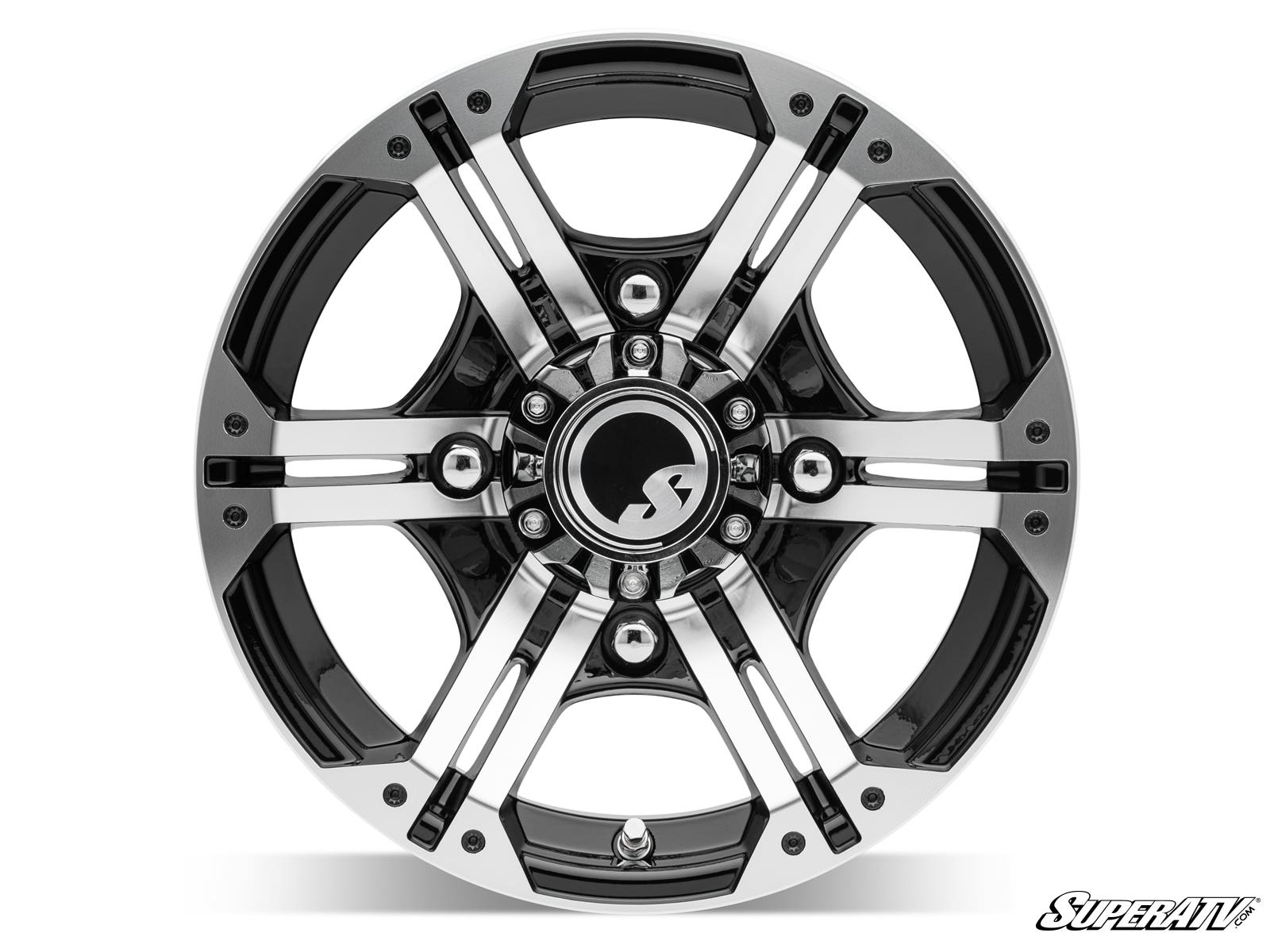 Standard XT Warrior Tires 28x10x14 on 14x7 Bandit H-Series Machined Finish Wheels 4/156 Pattern