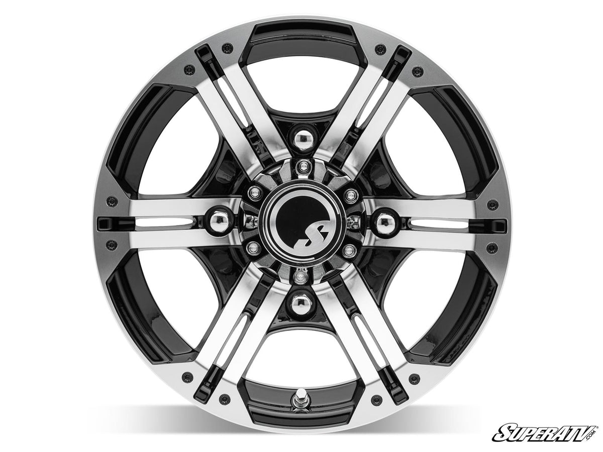 Standard XT Warrior Tires 30x10x14 on 14x7 Bandit H-Series Machined Finish Wheels 4/156 Pattern