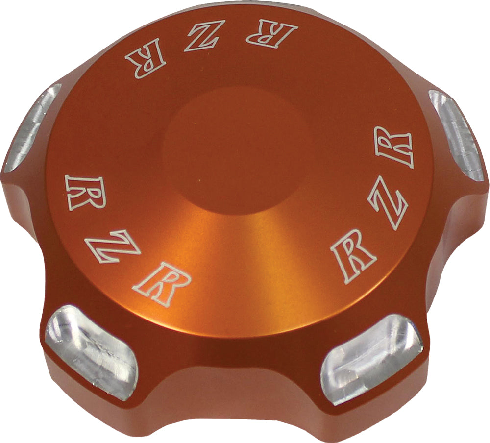Photo of GAS CAP W/ORANGE LOGO by MODQUAD - Premium Gas Caps for UTVs / Side by Sides