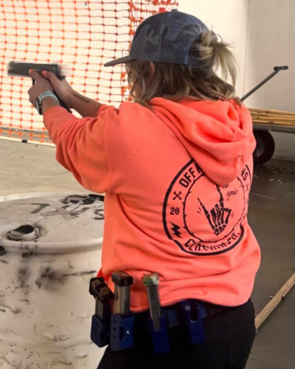 Photo of Be Epic Pullover Neon Coral by OFF-ROAD VIXENS CLOTHING CO. - Premium Ladies Hoodies for UTVs / Side by Sides