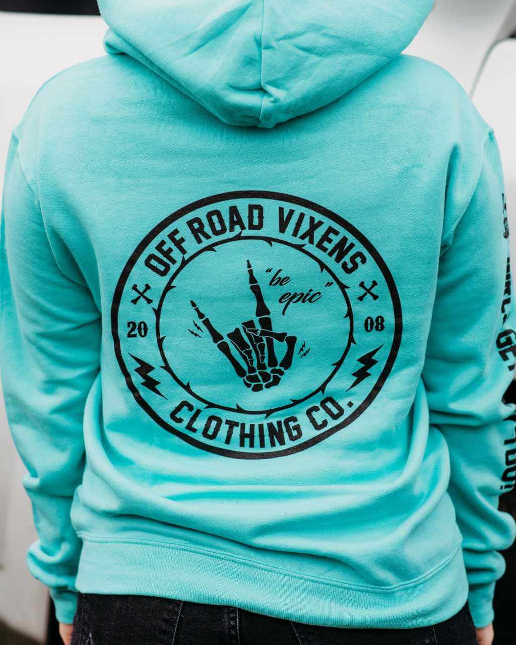 Photo of Be Epic Unisex Pullover Hoodie - Mint by OFF-ROAD VIXENS CLOTHING CO. - Premium Apparel & Accessories for UTVs / Side by Sides