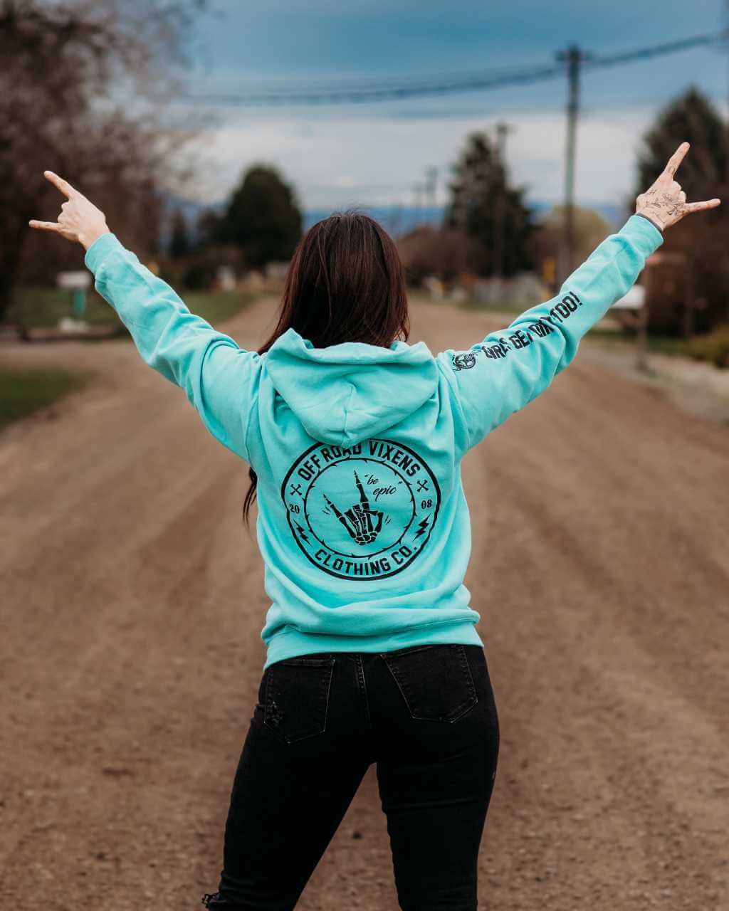 Photo of Be Epic Unisex Pullover Hoodie - Mint by OFF-ROAD VIXENS CLOTHING CO. - Premium Apparel & Accessories for UTVs / Side by Sides