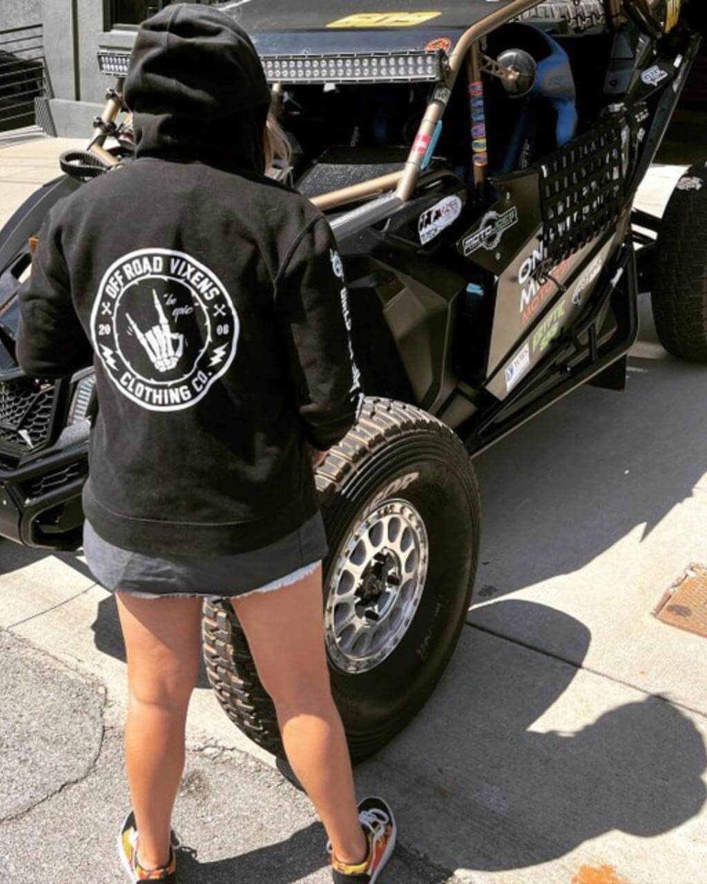 Photo of Be Epic Unisex Zip Up Hoodie by OFF-ROAD VIXENS CLOTHING CO. - Premium Ladies Hoodies for UTVs / Side by Sides