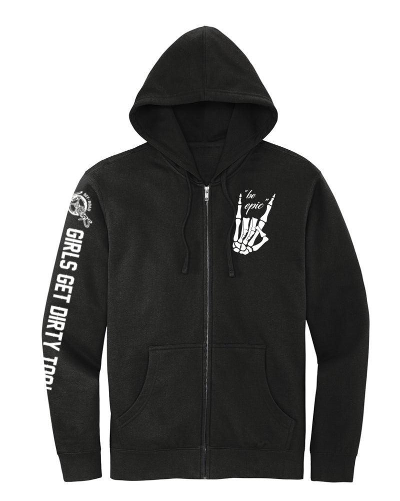 Photo of Be Epic Unisex Zip Up Hoodie by OFF-ROAD VIXENS CLOTHING CO. - Premium Ladies Hoodies for UTVs / Side by Sides