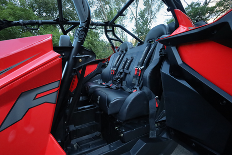 Photo of RZR 4 PRO (Turbo R, Pro R, Pro) Rear Bench Seat W Harnesses (2020-2024) by UTV Mountain Accessories - Premium Seats & Accessories for UTVs / Side by Sides