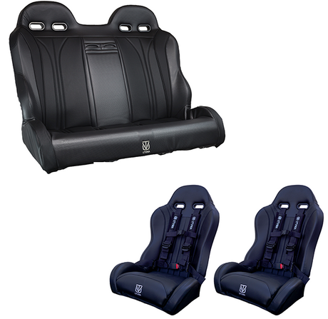 Photo of Honda Talon 4 Rear Bench Seat & Front Bucket Seats Set by UTV Mountain Accessories - Premium Bench Seat for UTVs / Side by Sides